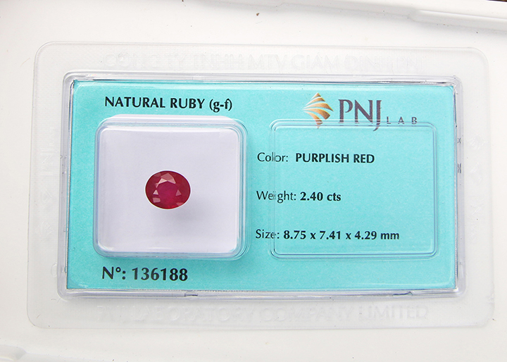 Viên đá quý phong thủy tự nhiên Ruby RBG2.40