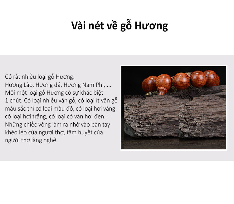 Vòng đeo tay phật giáo phong thủy, tràng hạt gỗ hương, vòng gỗ phong thủy mã VGH