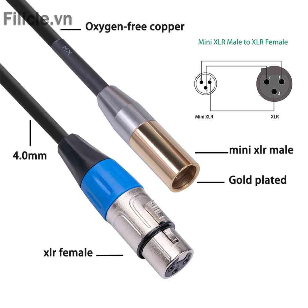Cáp Chuyển Đổi XK101K18 Mini XLR Đực Sang XLR Cái Cho Máy Ảnh