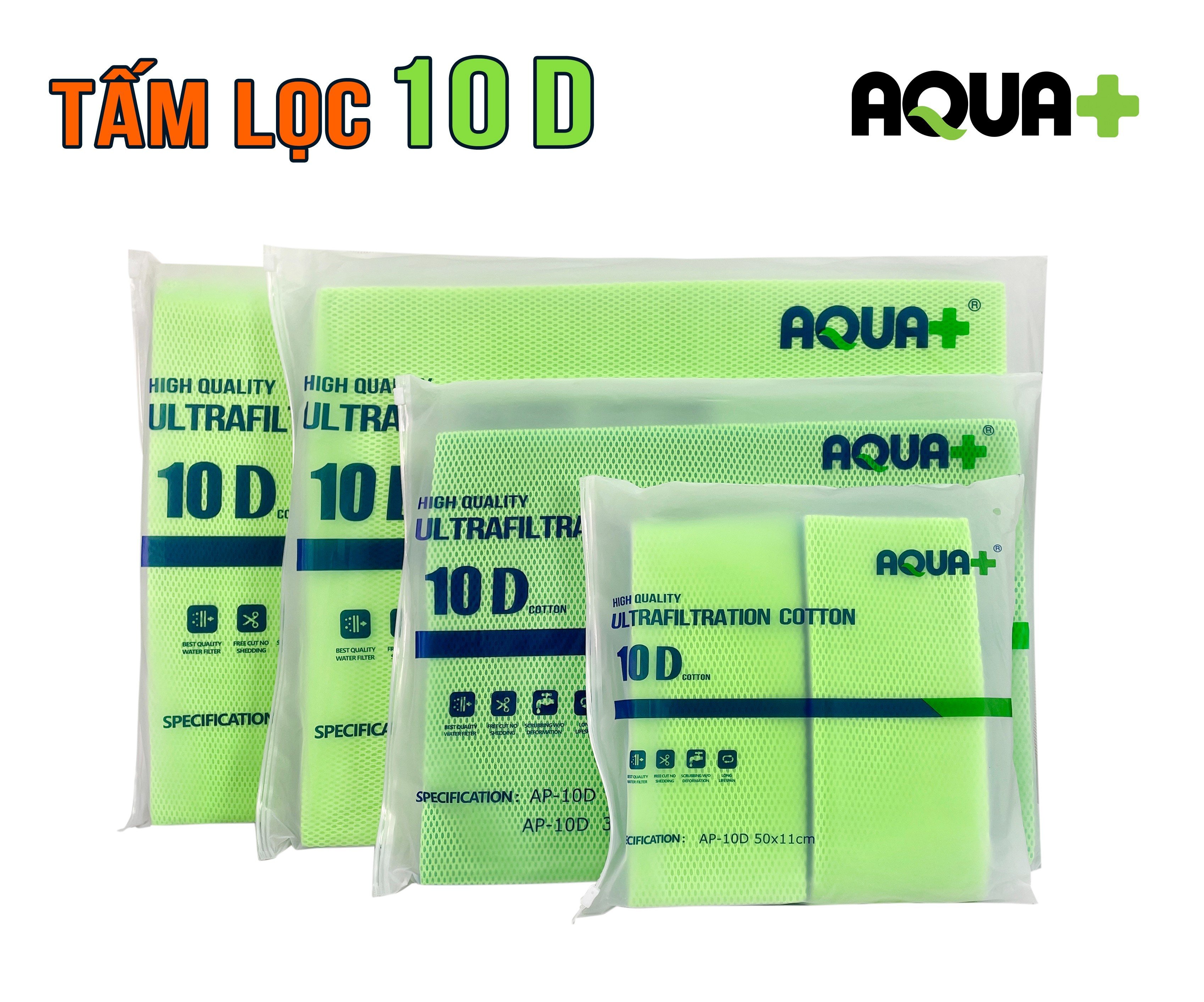 Tấm lọc bể cá 10D kích thước 120x50x2 cm