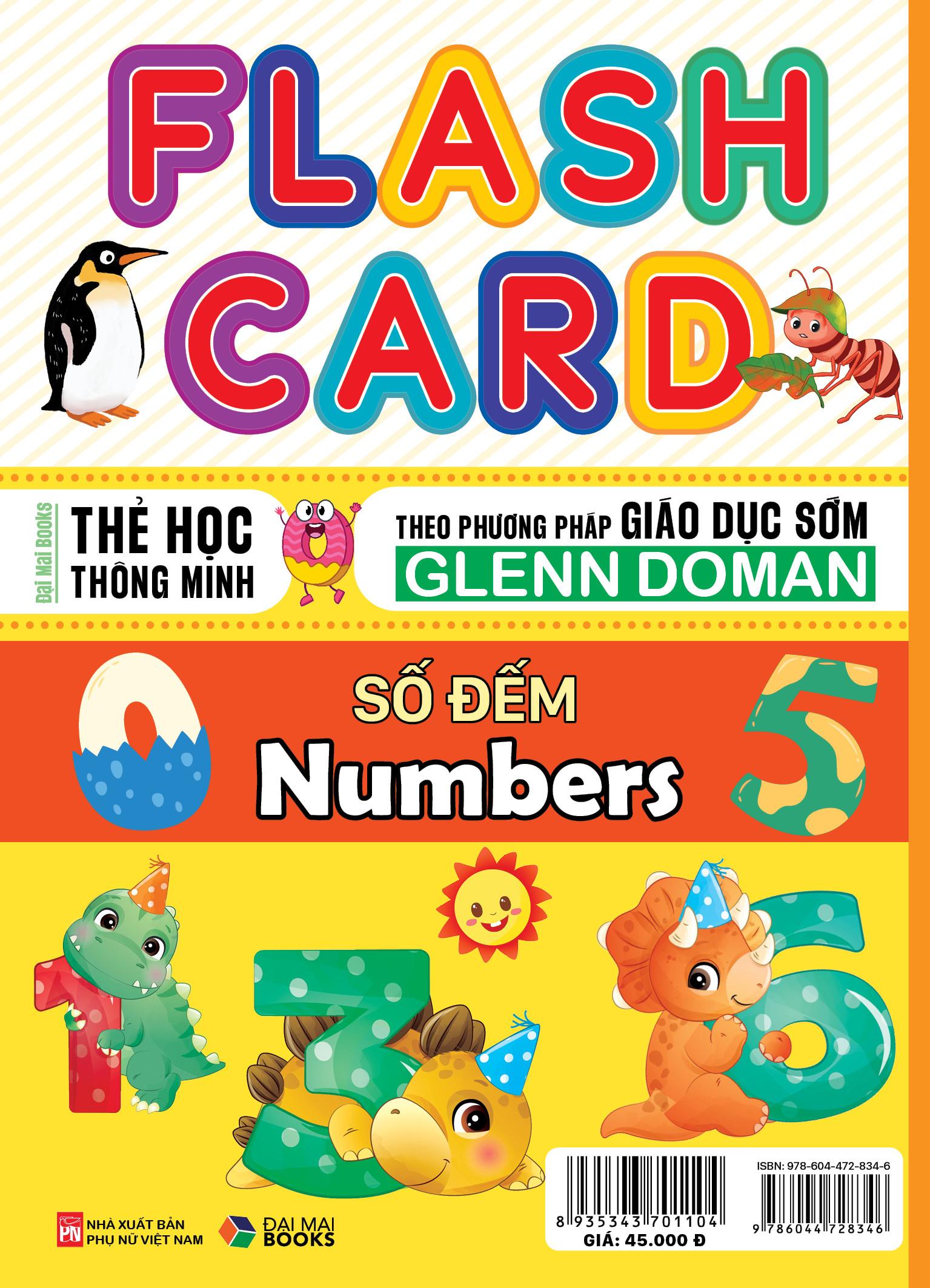Sách - Flash Card - Thẻ Học Thông Minh Theo Phương Pháp Giáo Dục Sớm Glenn Doman - Số Đếm - Numbers