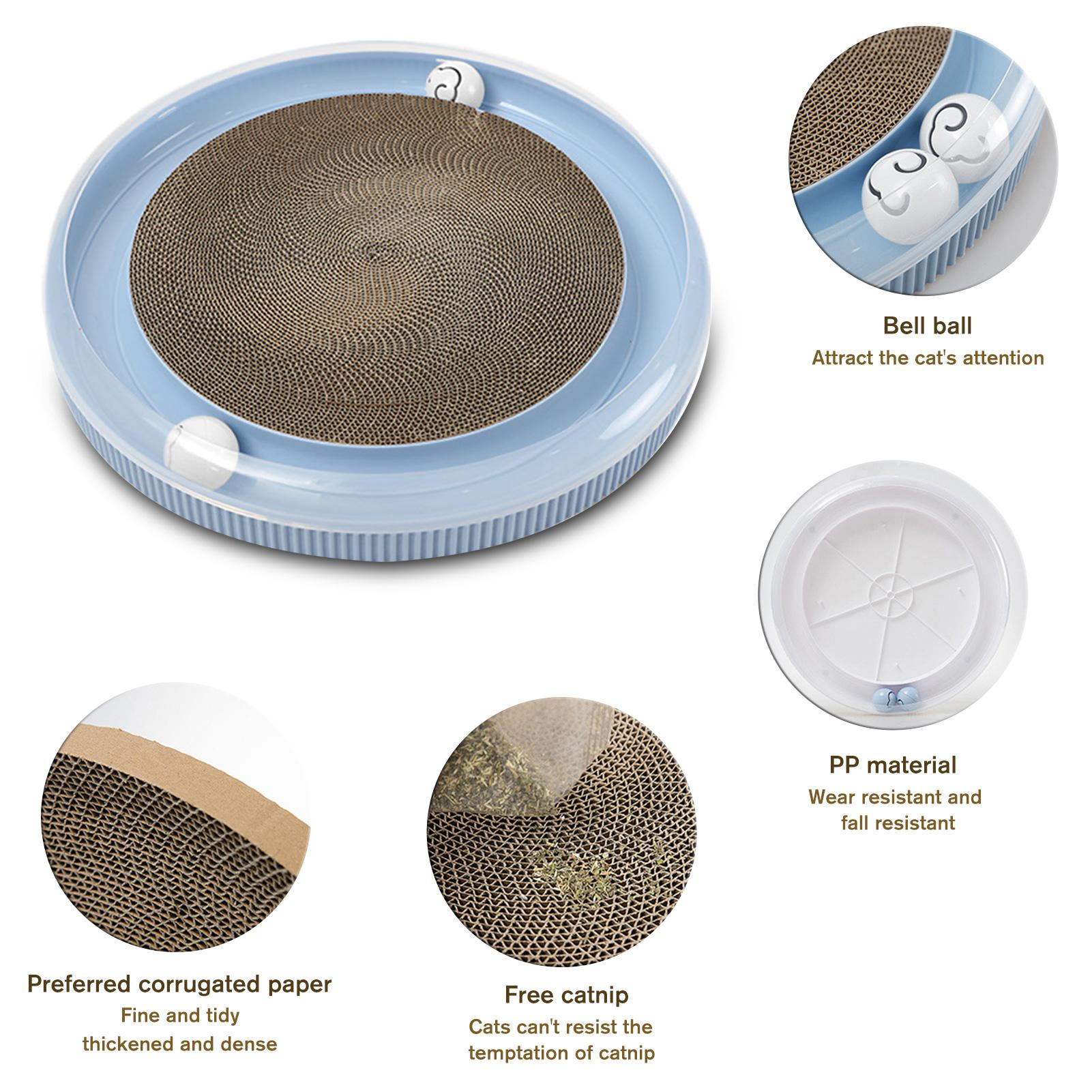 Đồ chơi tương tác vui nhộn cho mèo với 2 quả bóng và bìa cứng để giải trí