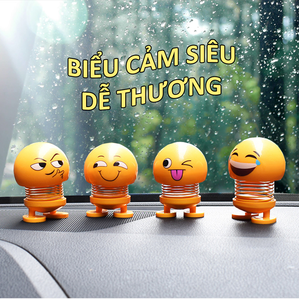 Búp bê lò xo lắc đầu, thú nhún trang trí bàn học, xe ô tô, xe máy,...