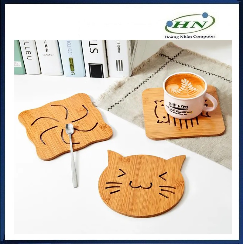 Miếng lót nồi gỗ chống nóng size 15cm - HN