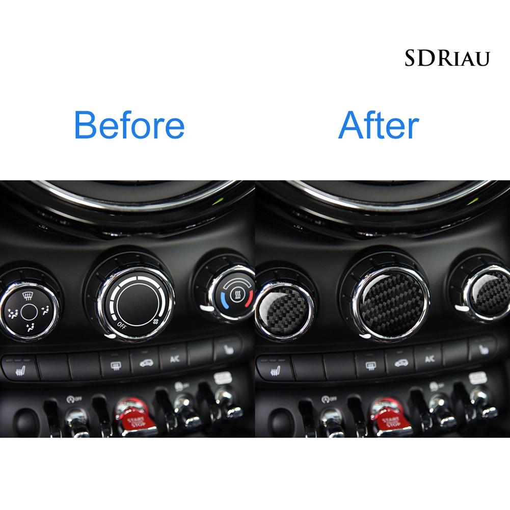 Miếng Dán Trang Trí Công Tắc Máy Điều Hòa Xe Hơi Mini Cooper F56 F55