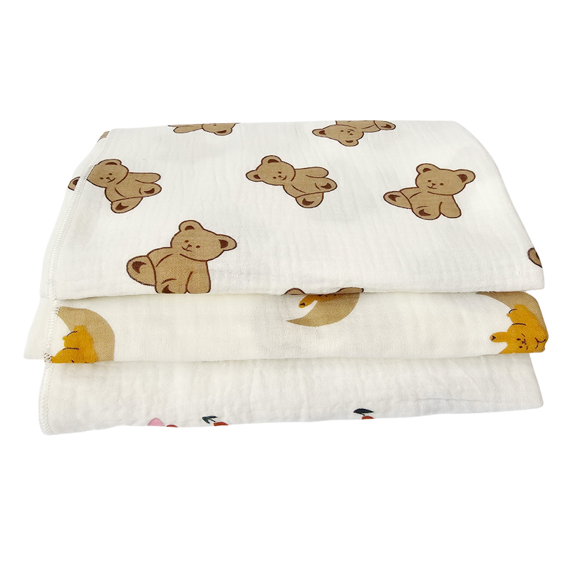 Khăn tắm nhăn bằng vải xô dày 2 lớp siêu mềm kích thước 85 x 95cm, an toàn cho làn da nhạy cảm nhất của trẻ sơ sinh