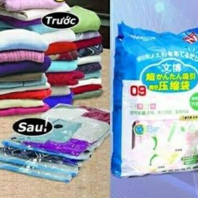 Bộ 8 túi hút chân không đựng quần áo tặng kèm bơm tay