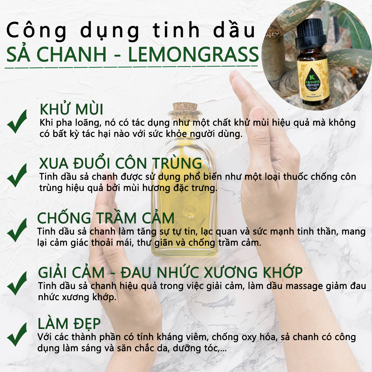 Đèn Xông Tinh Dầu Gốm Sứ Thay Thế Máy Xông Tinh Dầu, Tặng 2 Tinh Dầu Sả Chanh Krishna 10ml, Chạy Bằng Điện Giúp Chống Muỗi  - Mẫu ngẫu nhiên