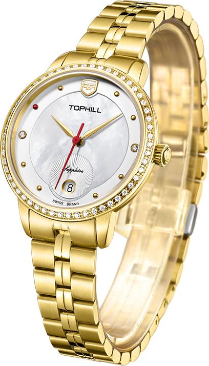 Đồng hồ nữ mặt xà cừ chính hãng Thụy Sĩ TOPHILL TE037L.M2237