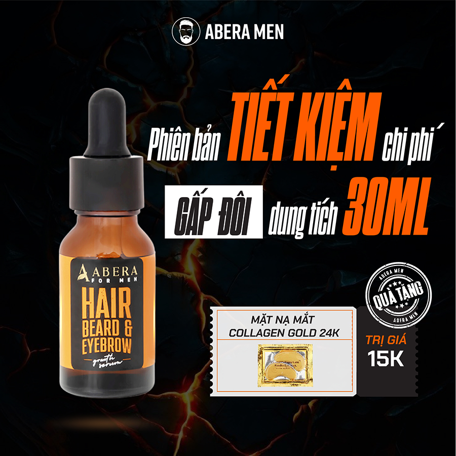 [PHIÊN BẢN GẤP ĐÔI DUNG TÍCH 30ML] - Serum Kích Mọc Tóc &amp; Râu &amp; Chân mày Abera Men 30ML Chính Hãng