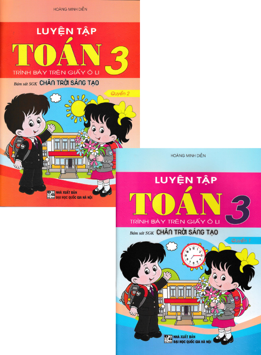 Sách tham khảo- Combo Luyện Tập Toán 3 - Trình Bày Trên Giấy Ô Li (Bám Sát SGK Chân Trời Sáng Tạo) (Bộ 2 Cuốn)_HA