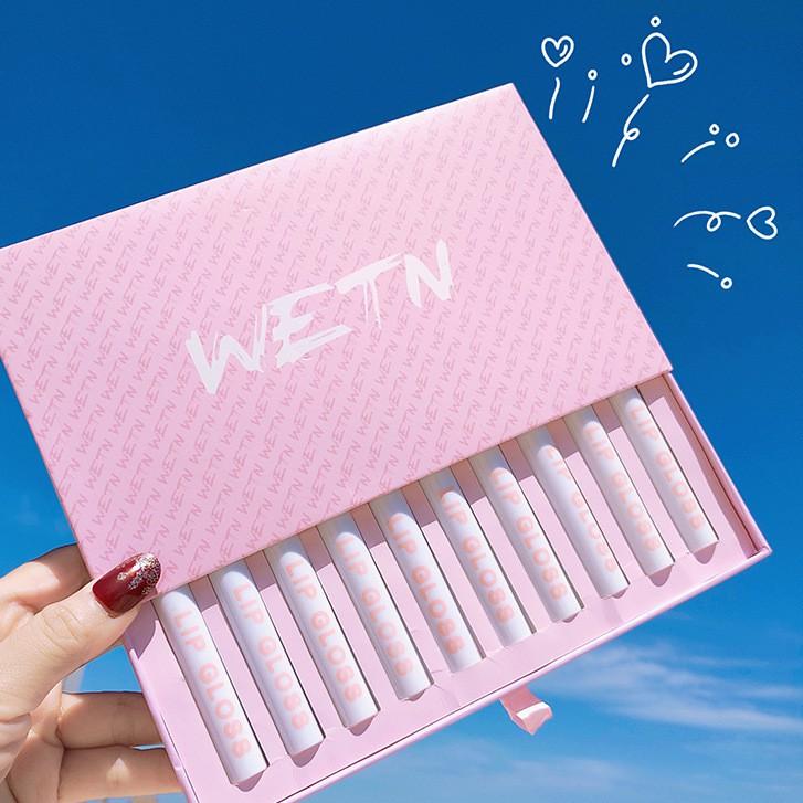 Set 10 son kem lì bền màu WETN Lip Gloss mới siêu đẹp