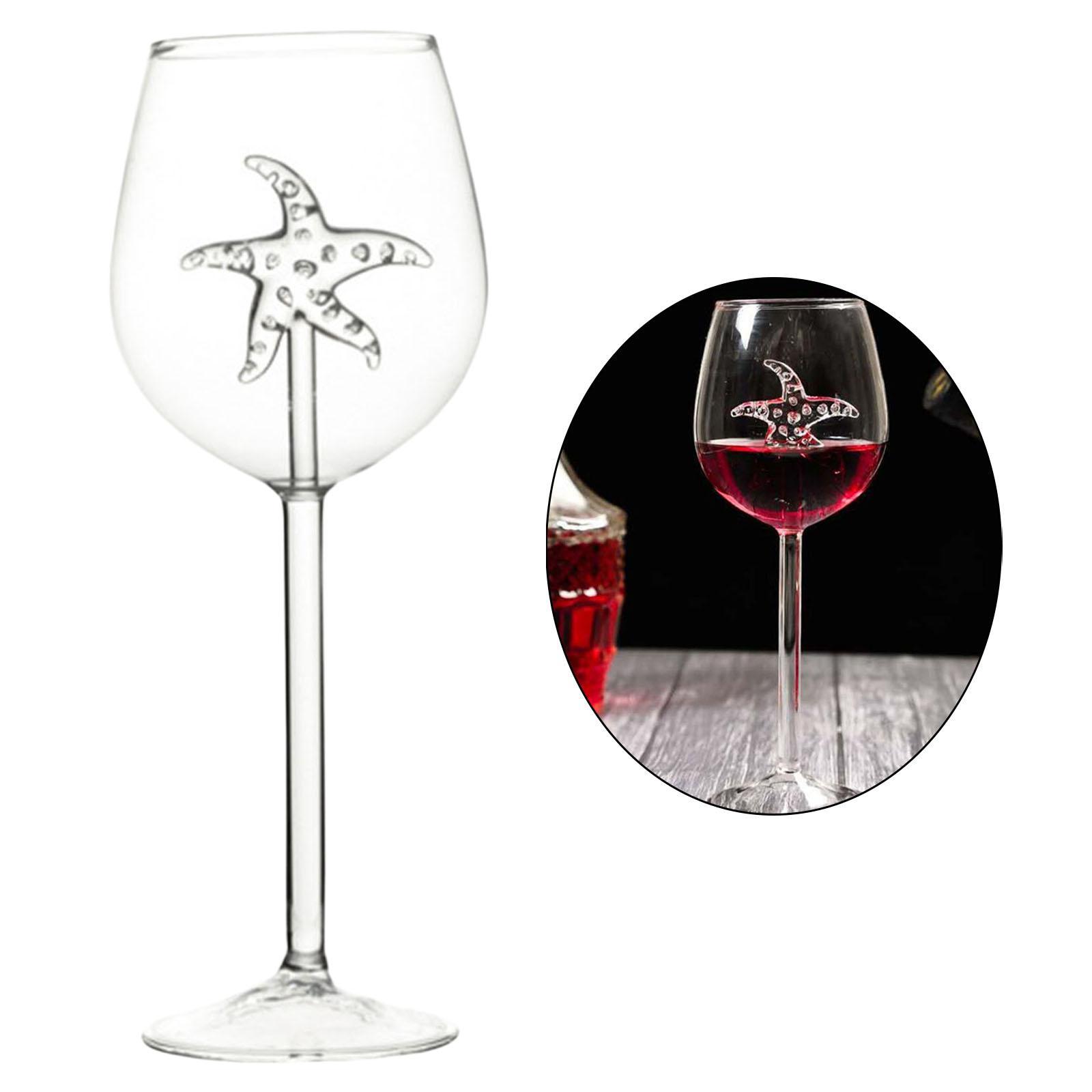 Creative Red Wine Glass 300ml High Borosilicate Glass Cup Goblet for Wedding Restaurant