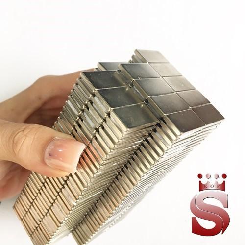 Nam châm trắng kích thước 40x10x5mm mạ nikel