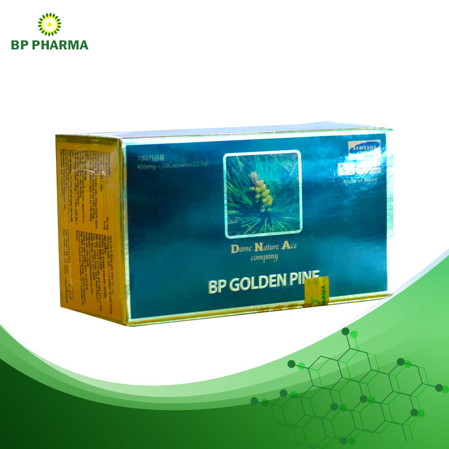 Tinh Dầu Thông Đỏ Hàn Quốc BP Golden Pine, Hỗ Trợ Giảm Mỡ Máu, Ổn Định Huyết Áp, Miễn Dịch - Hộp 5 Vỉ x10v