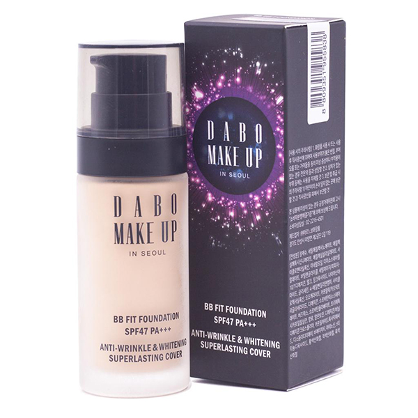 Kem nền che phủ hoàn hảo kiềm dầu Dabo MakeUp BB Fit No.13 Hàn Quốc 30ml Tone sáng + Móc khoá