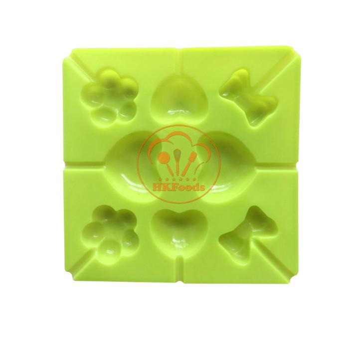 Khuôn Silicon làm kẹo, thạch rau câu, chocolate, làm bánh trái tim nơ hoa