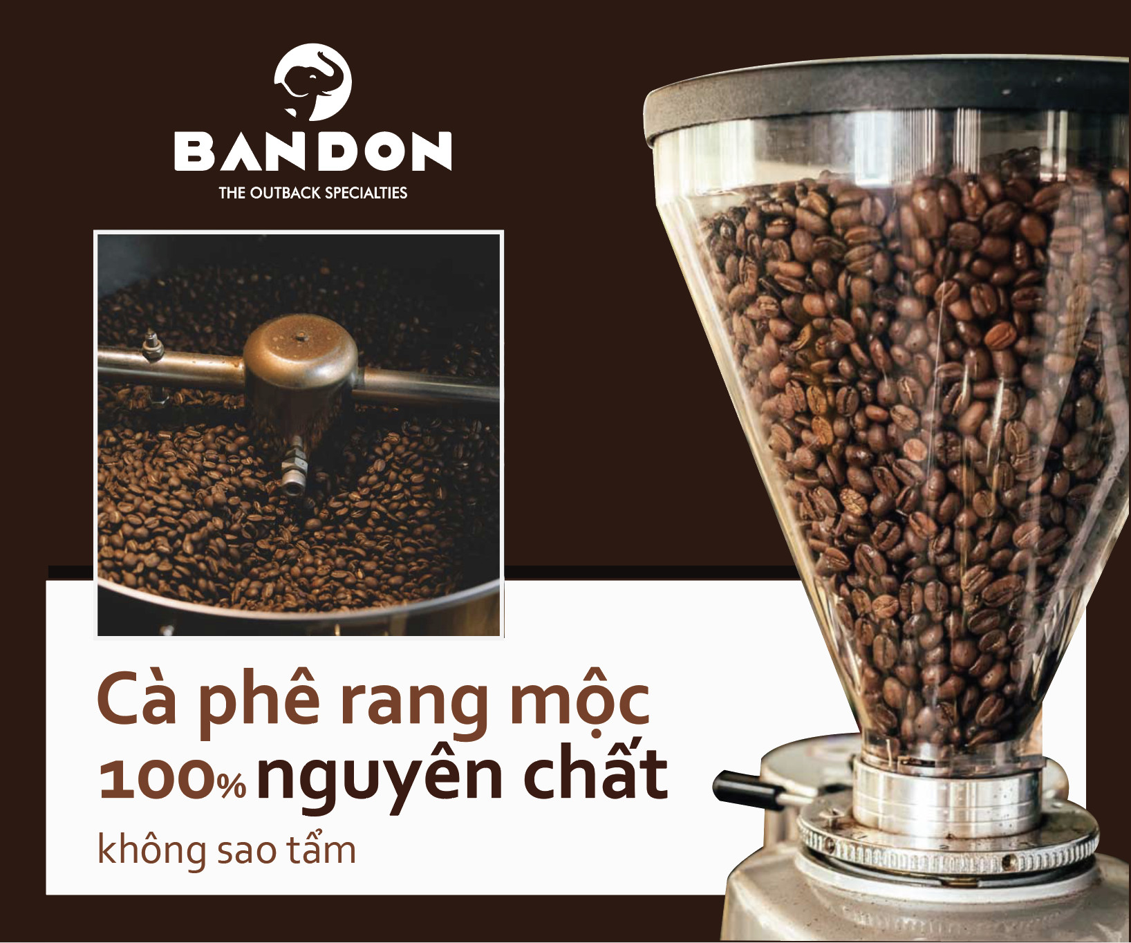 Cà phê phin nguyên chất rang xay mộc sạch BANDON REMIND 250g đắng đậm, thơm mạnh. Cà phê đặc sản