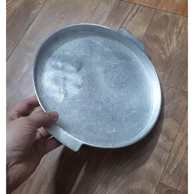 Chảo gang nướng thịt, nướng thức ăn size 24cm nông trơn