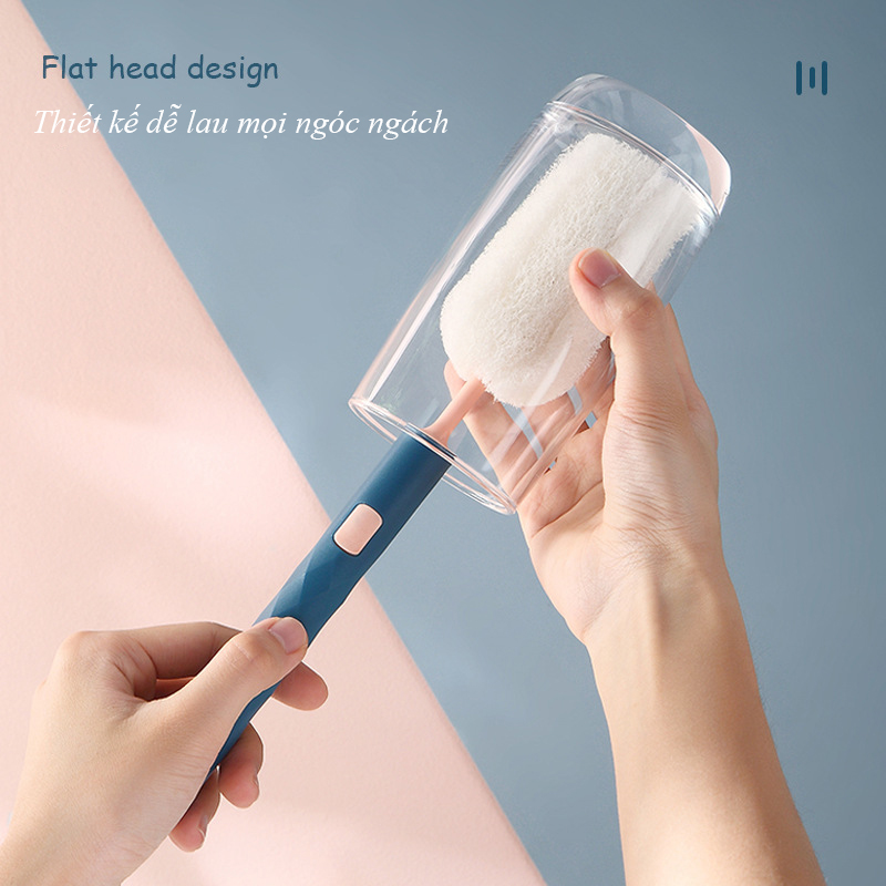 Cọ Rửa Ly Cốc Chén, Rửa Bình Nước, Cọ Rửa Bình Sữa Cho Bé, Cán Cầm Dài