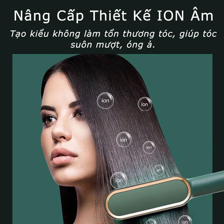 Lược Điện Chải Thẳng Tóc, Uốn Cụp Tóc Chuyên Nghiệp Và Tiện Lợi Công Nghệ ION - Hàng Chất Lượng KST
