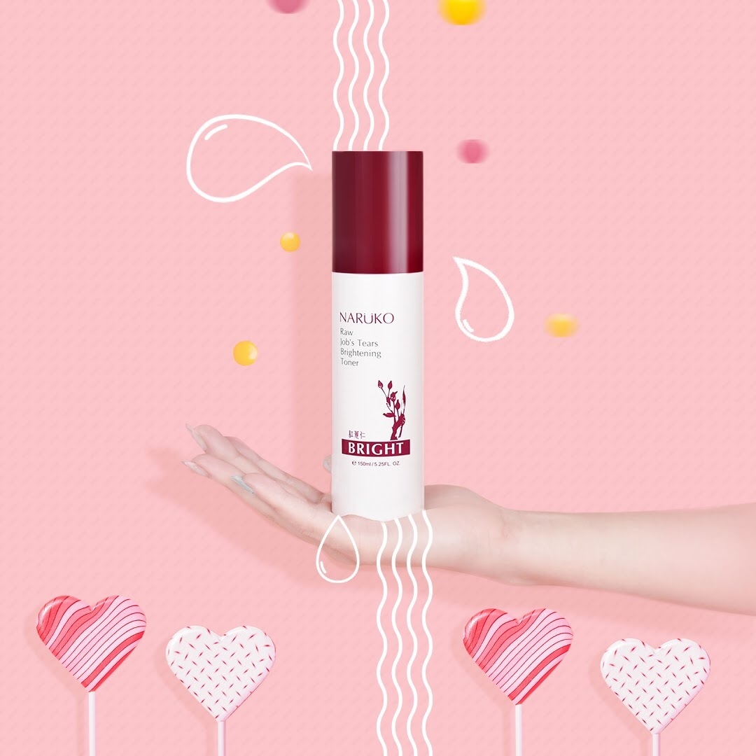 Naruko – Ý dĩ nhân đỏ sáng da mới– Toner nước hoa hồng đặc – Raw Job’s Tears Brightening Toner