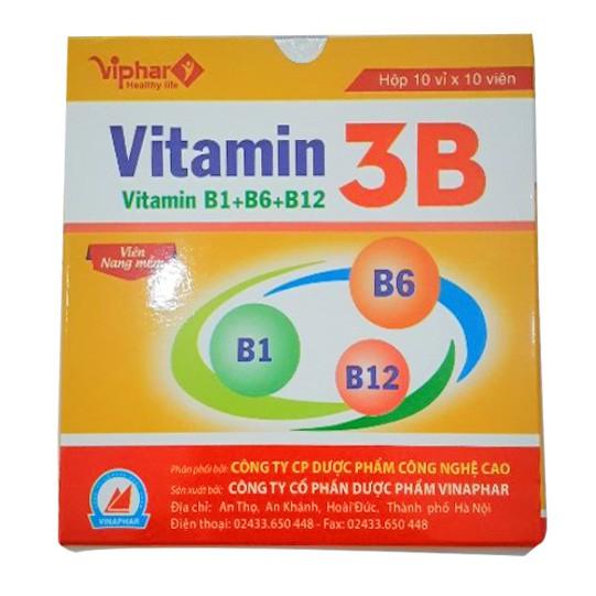 Viên uống bổ sung vitamin 3B Vinaphar - Hộp 100 viên