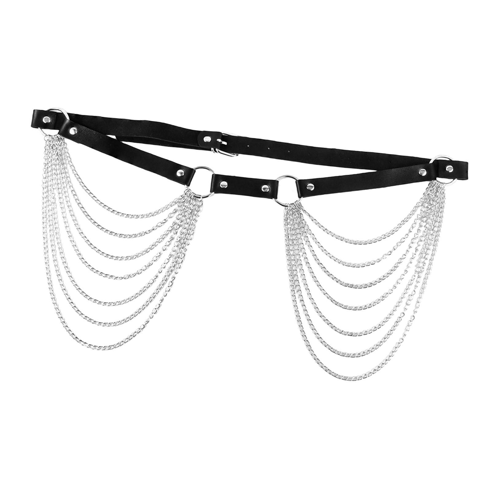 Belt Waist Chain Gothic Hiphop for Nightclub Jewelry Clothing Accessories