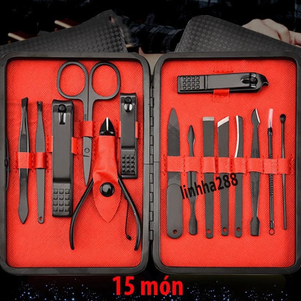 Bộ dụng cụ bấm móng tay tiện lợi 12/15/19 món (Dụng cụ cắt móng, làm móng, ráy tai, mụn tiện dụng