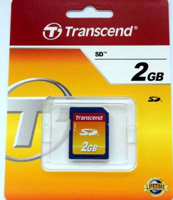 Thẻ nhớ máy ảnh SD 2GB Transcend , Chính hãng