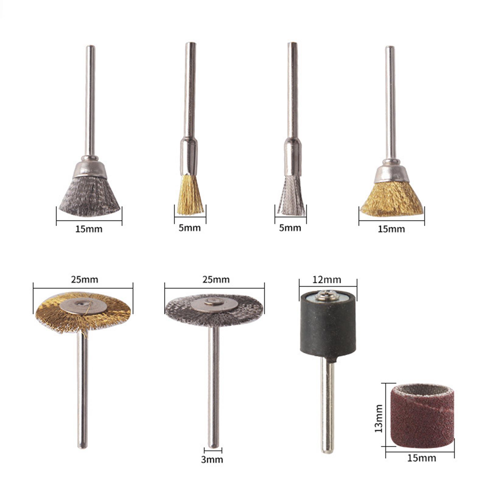 47PCS Steel Wire Brass Brush Polishing Brush Grinding Wheel For Hob