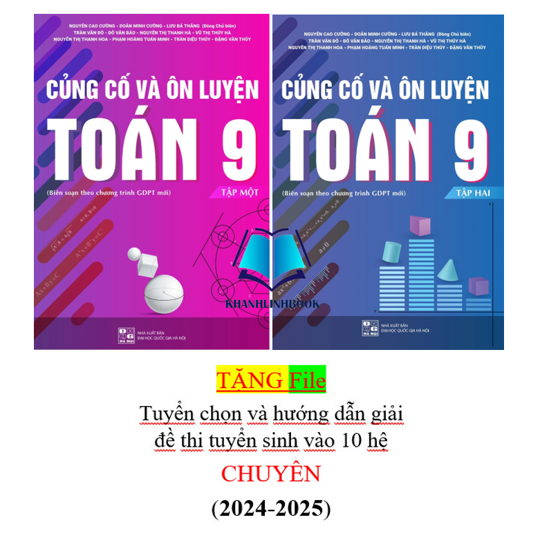 Sách - Combo Củng cố và ôn luyện Toán 9 (Tập 1 và Tập 2)