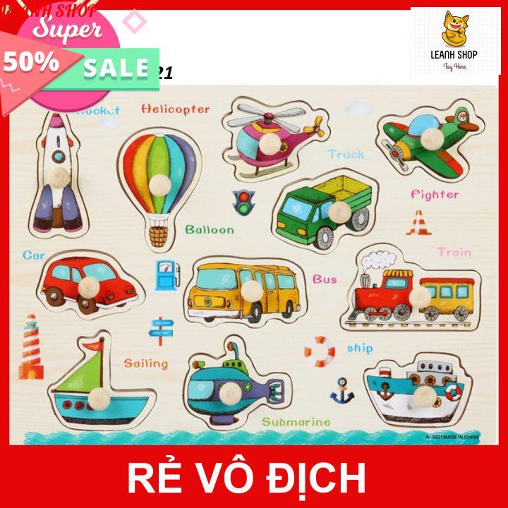 Bảng Ghép Hình Núm Gỗ Cho Bé 35 Chủ Đề loại 1 núm dày siêu đẹp