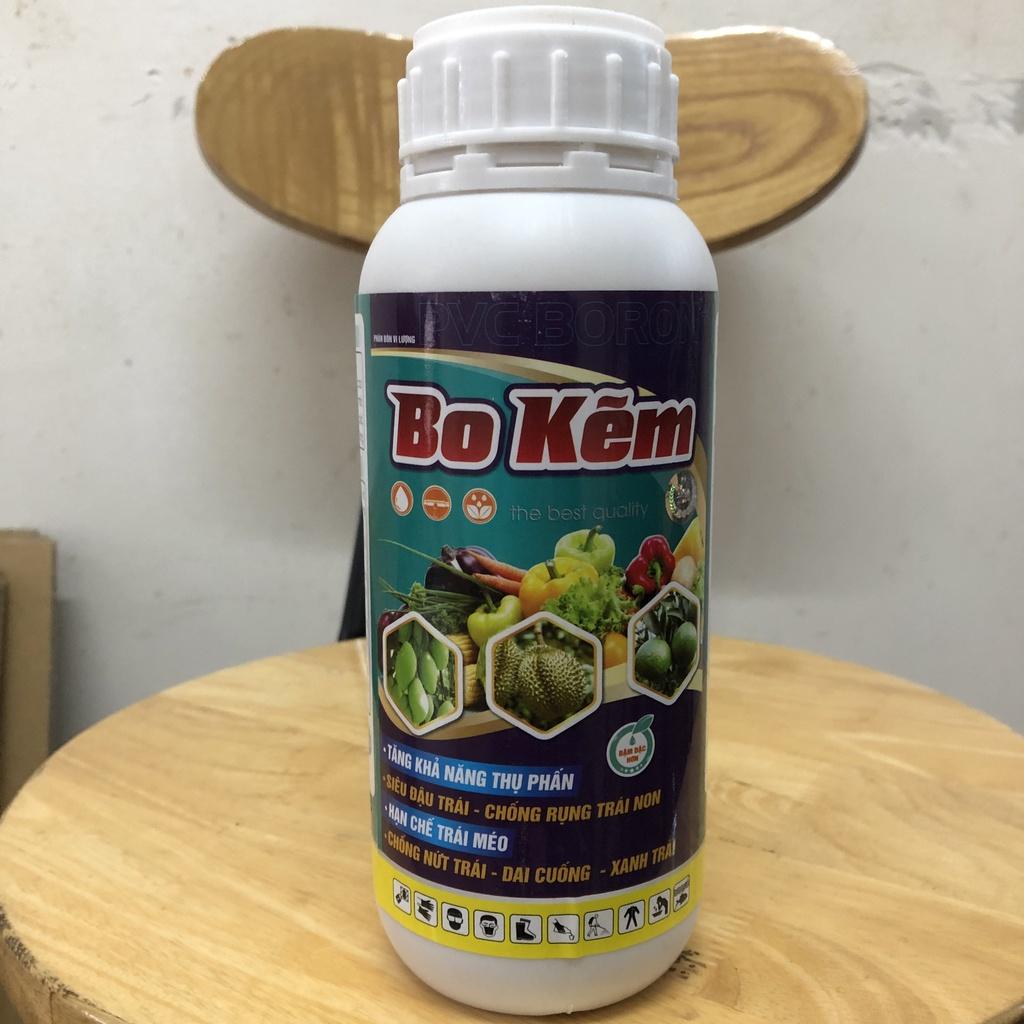 Phân bón vi lượng Bo Kẽm 500ml, tăng đậu quả, siêu ra hoa đậu trái, chống rụng trái non, chống nứt trái, vẹo trái