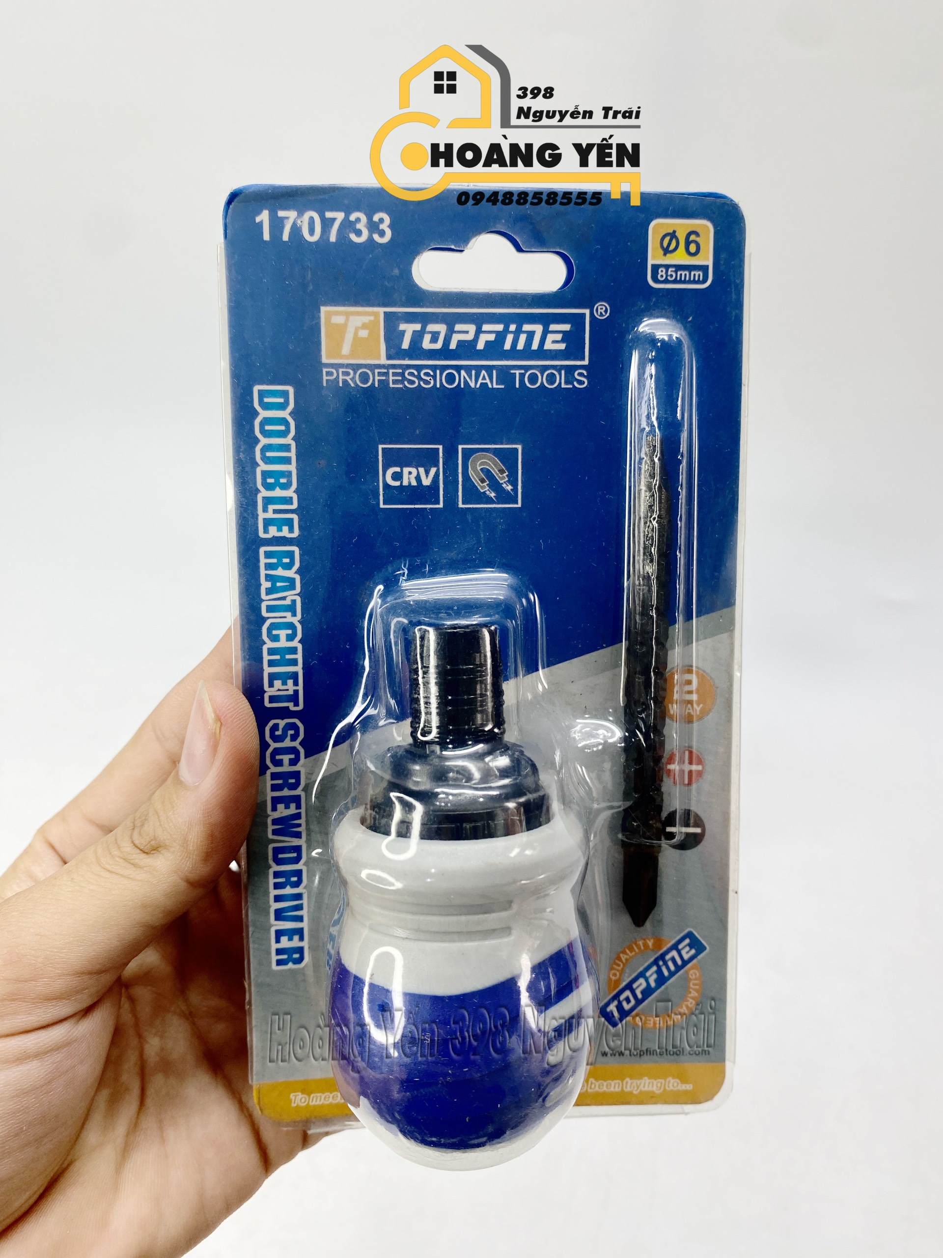 Tô vít đổi đầu trợ lực TỰ ĐỘNG TOPFINE 85mm TF170733 Tô vít 2 đầu có từ tính Tô vít có nam châm Tô vít lùn có nam châm Tô vít lùn đổi đầu có nam châm trợ lực tự động