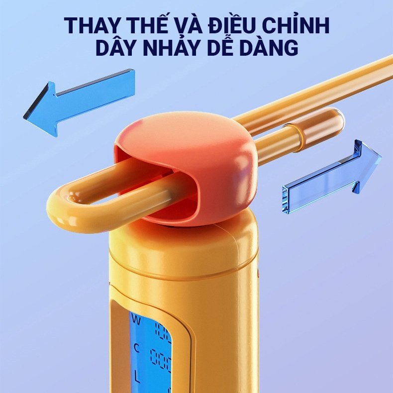 Dây nhảy không dây đếm số 4in1-  đo Calo thể dục giảm cân tại nhà có tạ sắt và dây lõi thép( có hộp đựng xịn)kèm Dây thay thế