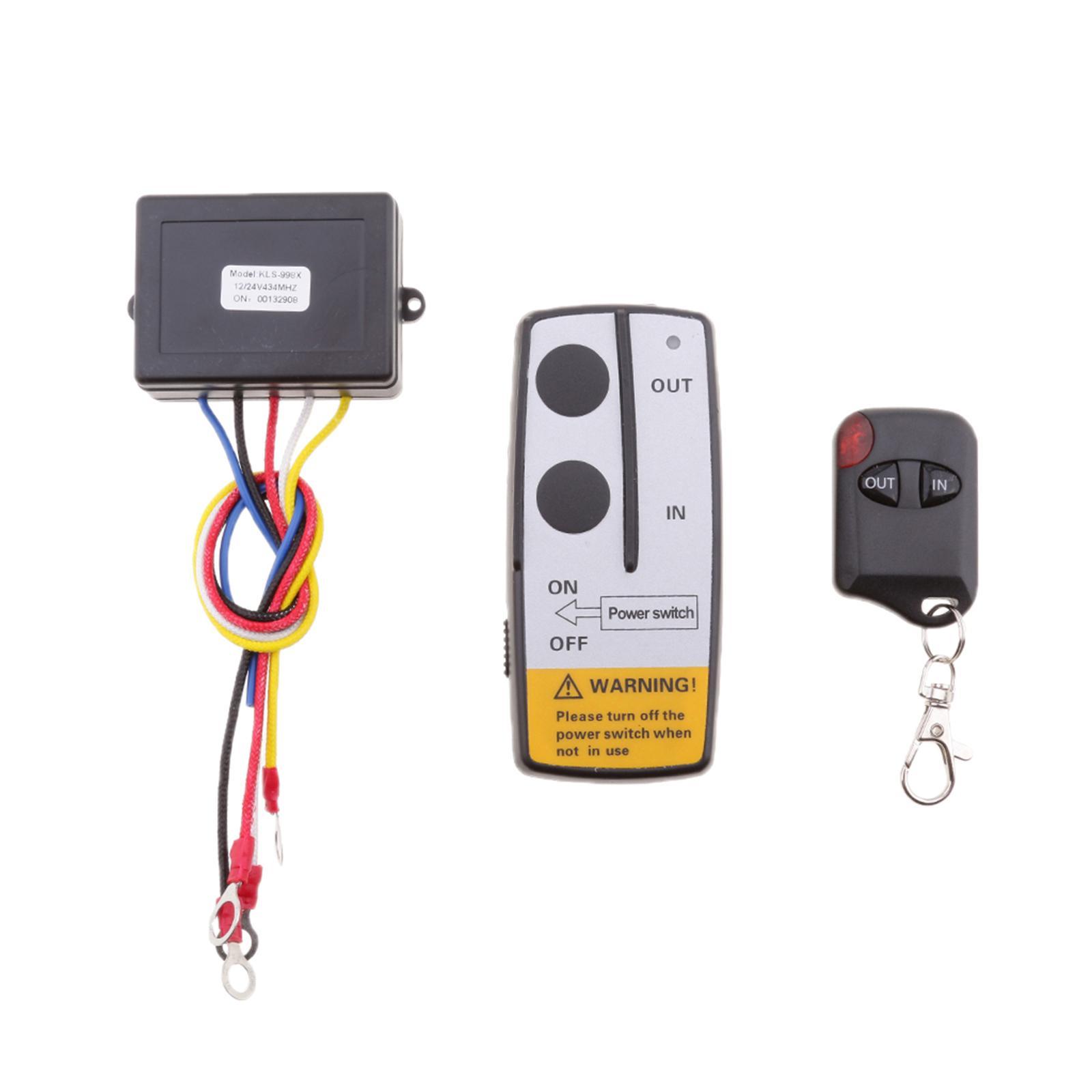 2X Electric Wireless Winch Remote Control Handset 12V Heavy Duty For Truck Atv