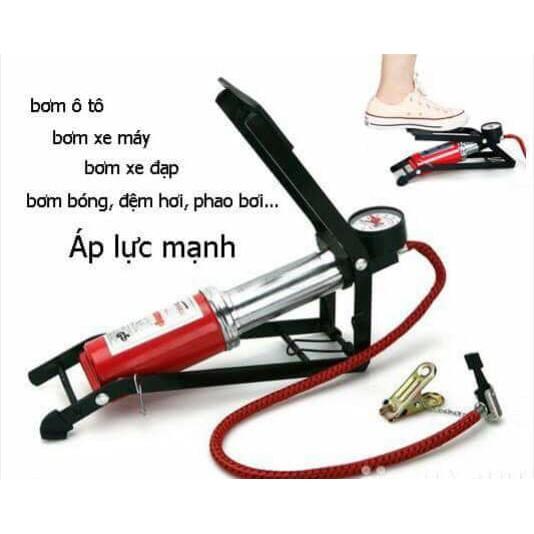 Bơm đạp chân ô tô xe máy