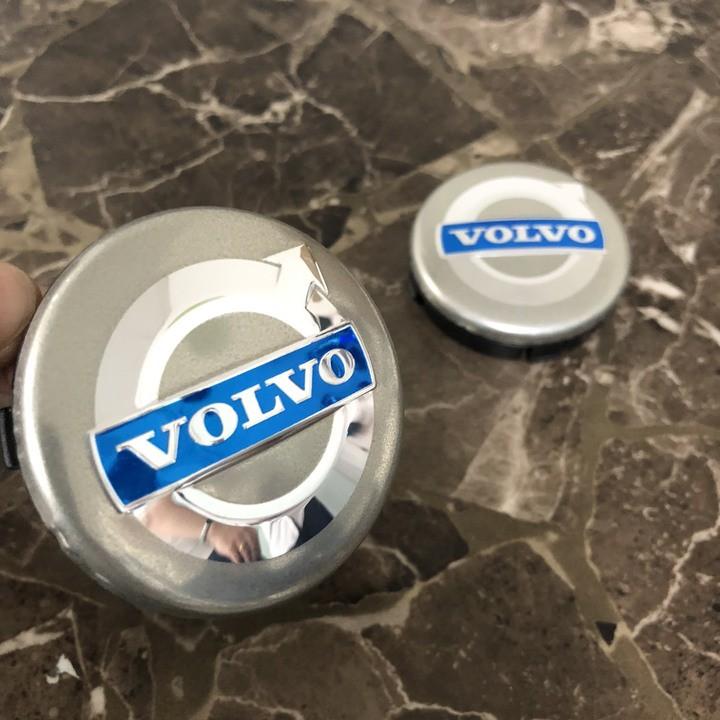 Logo chụp mâm, ốp lazang bánh xe ô tô Volvo, đường kính 64mm