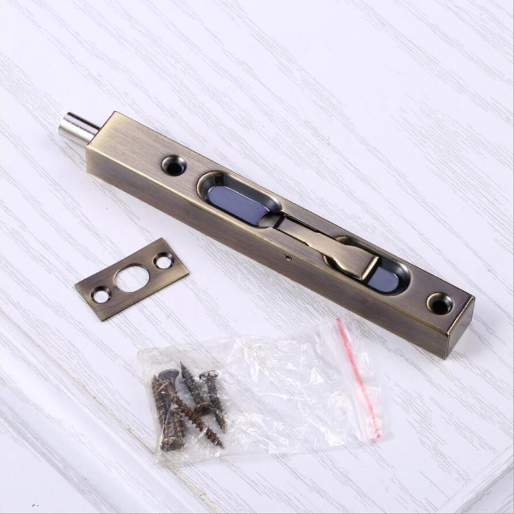 2x 6'' Security Door Latch Bolt Home Door Bolt Slide Bolt Lock for Locking