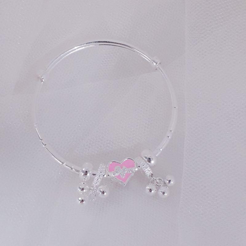 Vòng tay bạc phối charm cho bé  YN JEWELRY