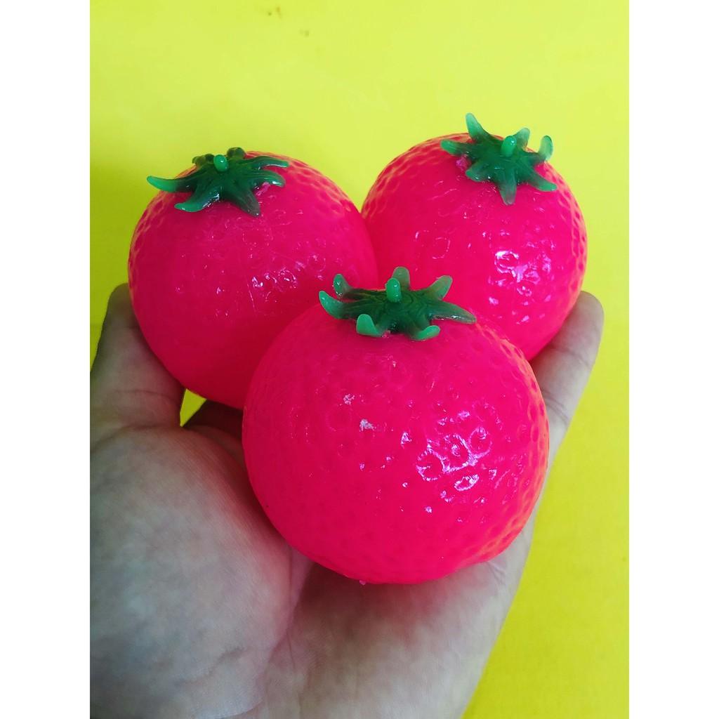 Gudetama Squishy bóp trút giận hình quả cà chua hồng
