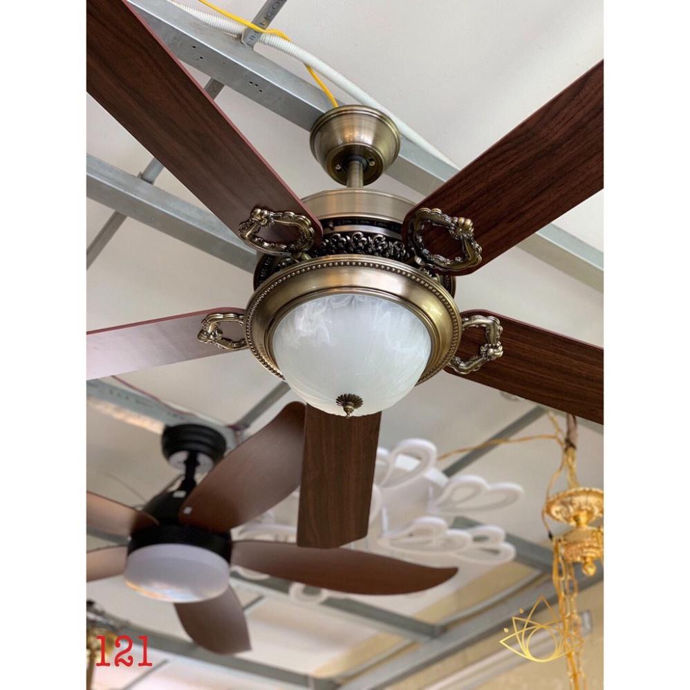 Quạt đèn trần OLDIN trang trí nội thất cổ điển, sang trọng động cơ đồng 90W cực mạnh