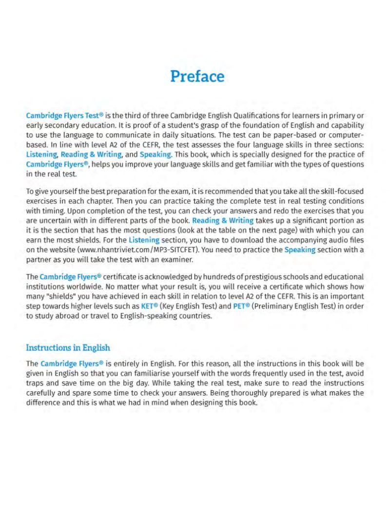 Sách Succeed In The Cambridge Flyers English Test (Kèm CD)