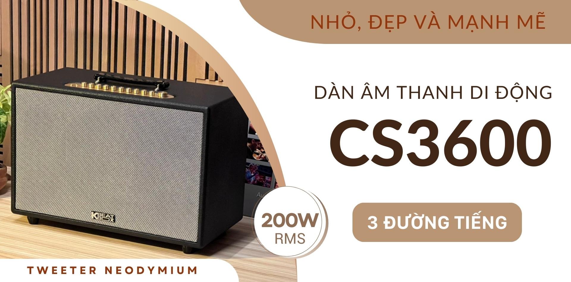 Dàn âm thanh di động xách tay ACNOS CS3600 [HÀNG CHÍNH HÃNG]