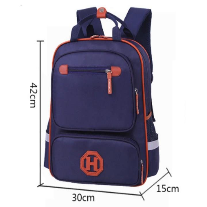 ️️ Balo đi học cho bé, Balo học sinh 80543 loại 1 xanh tím than