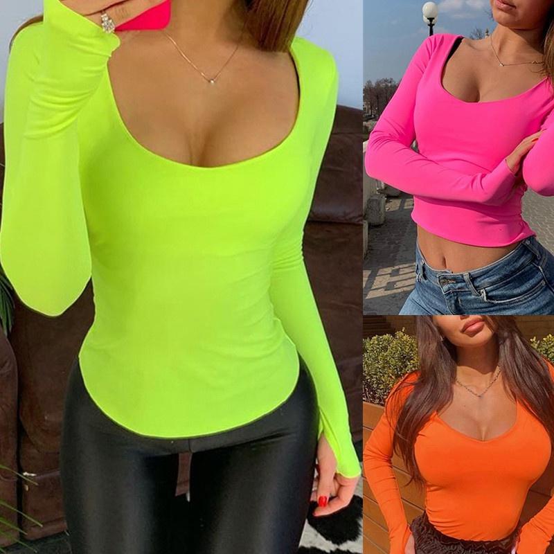 Áo sơ mi yoga đầu áo dài tay liền mạch với lỗ ngón tay cái ngắn chạy tập thể dục thể thao thể thao áo sơ mi áo sơ mi áo Color: orange Size: M