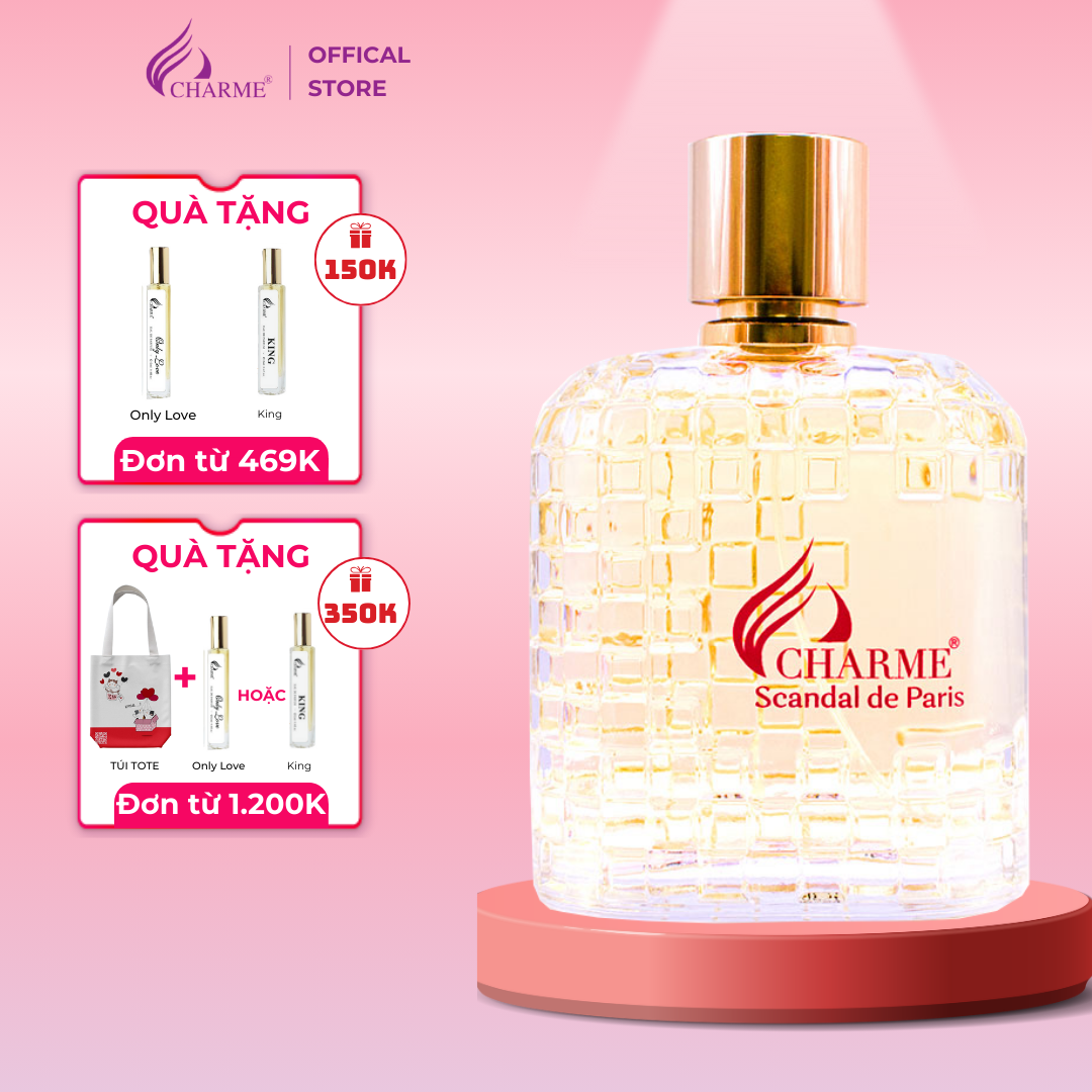 Nước hoa nữ sang trọng, Charme Scandal De Paris, quyến rũ, sang trọng, lưu hương nồng nàn, 100ml