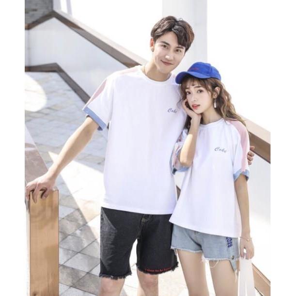 Áo thun form rộng Coke viền tay Oversize