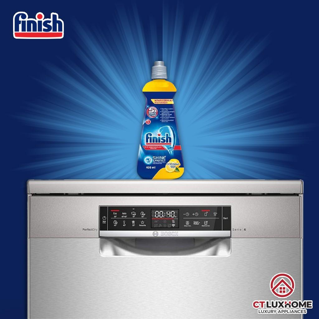 Nước làm bóng Finish 400ml dùng cho máy rửa bát - Hàng chính hãng
